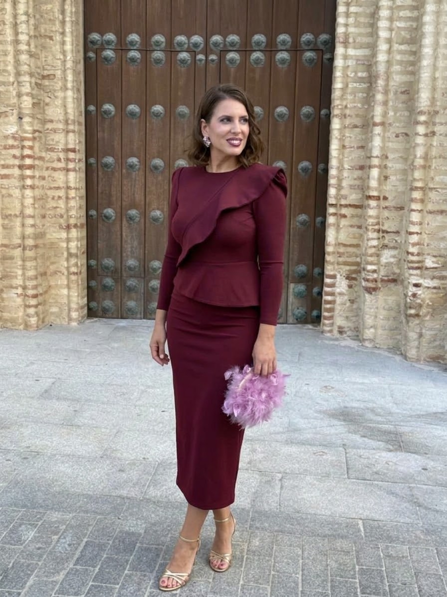 Vestido Cinderella Burdeos