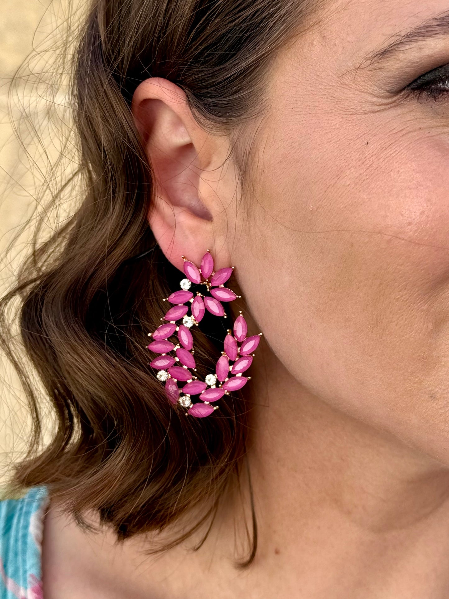 Pendientes Luna Buganvilla