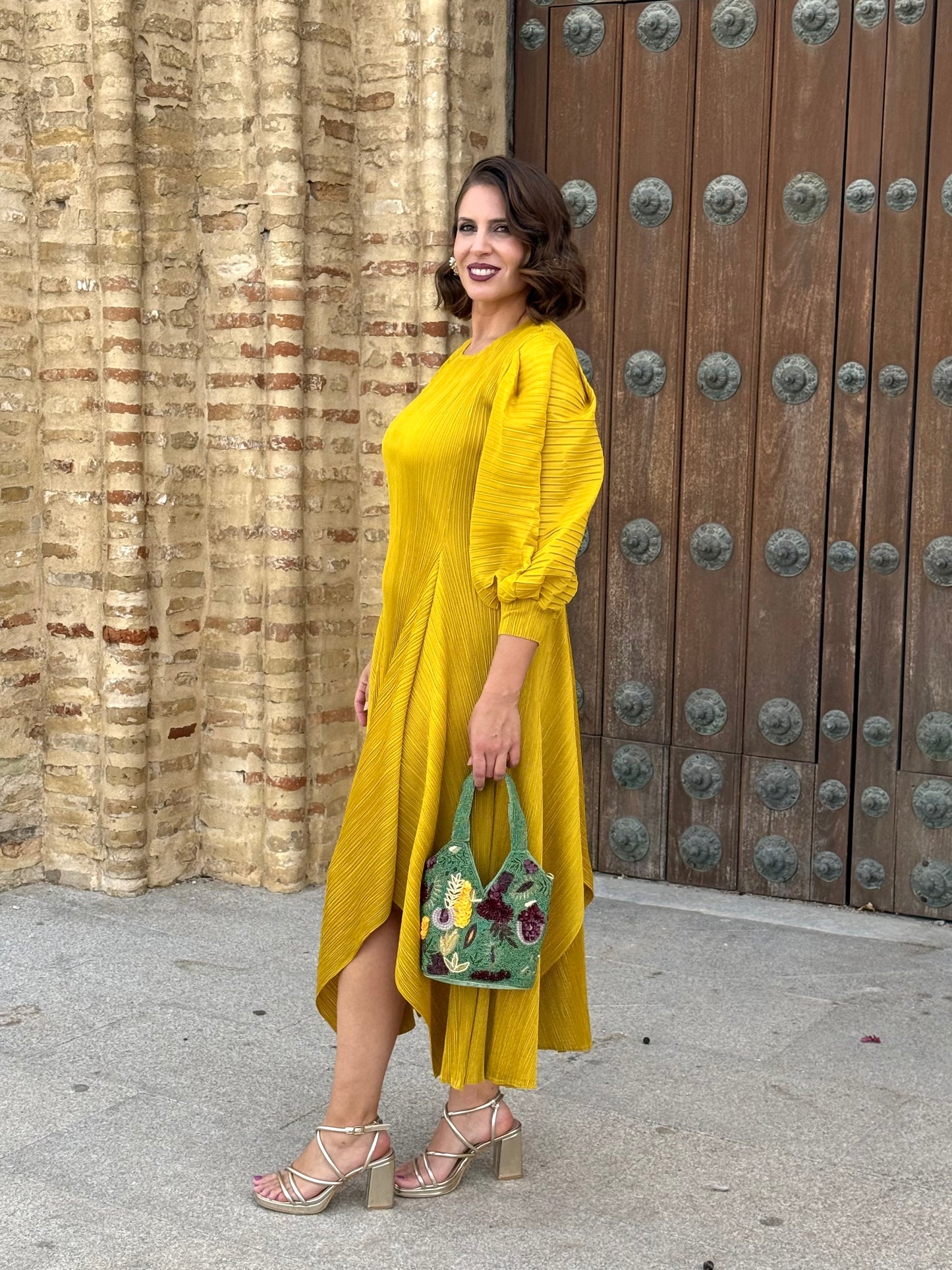 Vestido Motril Mostaza