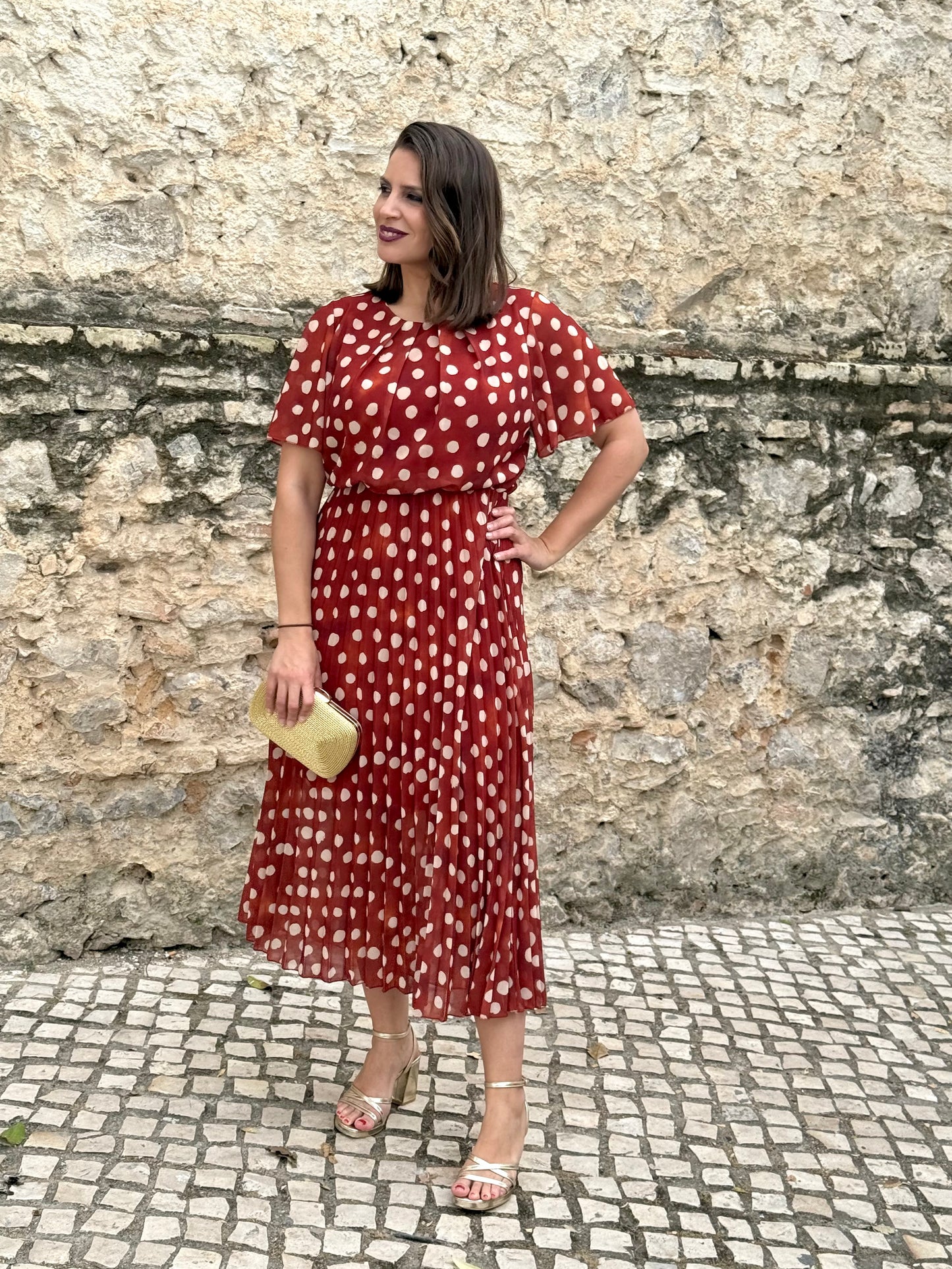 Vestido Bruma Lunar Teja