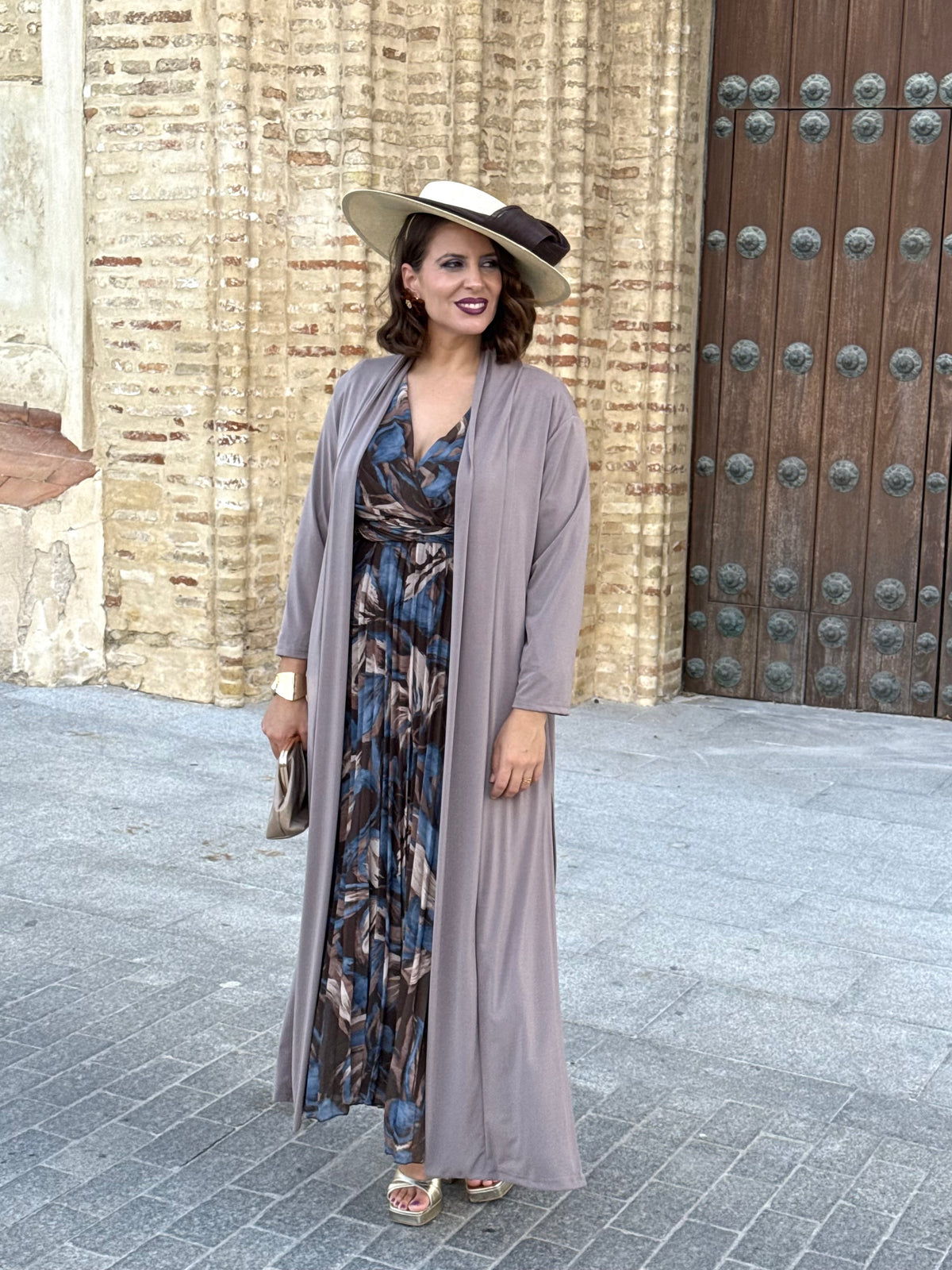 Kimono Punto de Seda Taupe