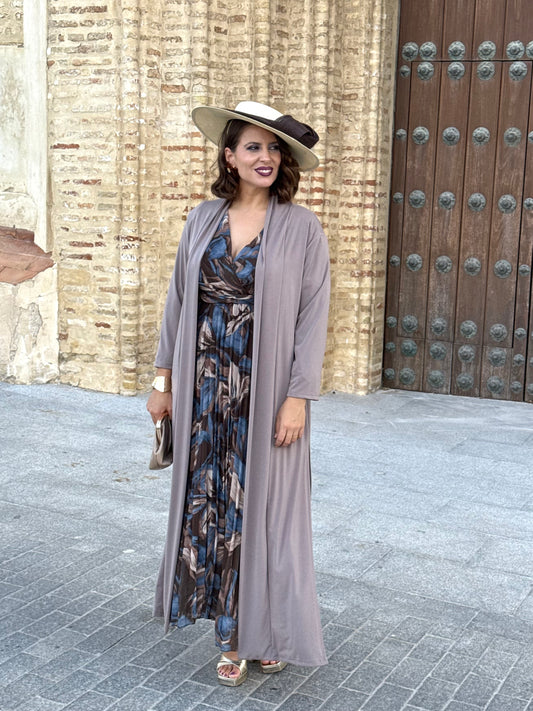 Kimono Punto de Seda Taupe