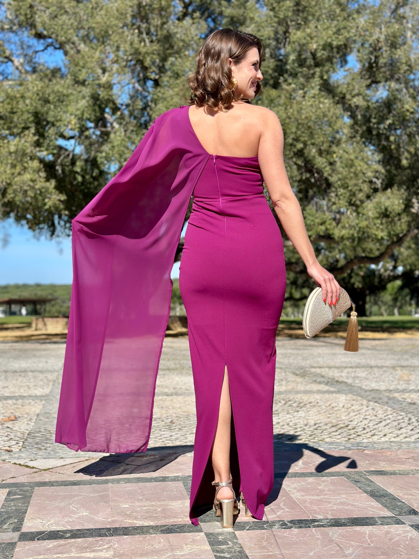 Vestido Mariela buganvilla