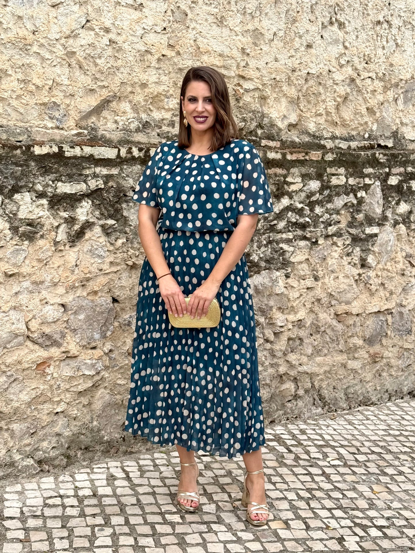 Vestido Bruma Lunar Petróleo