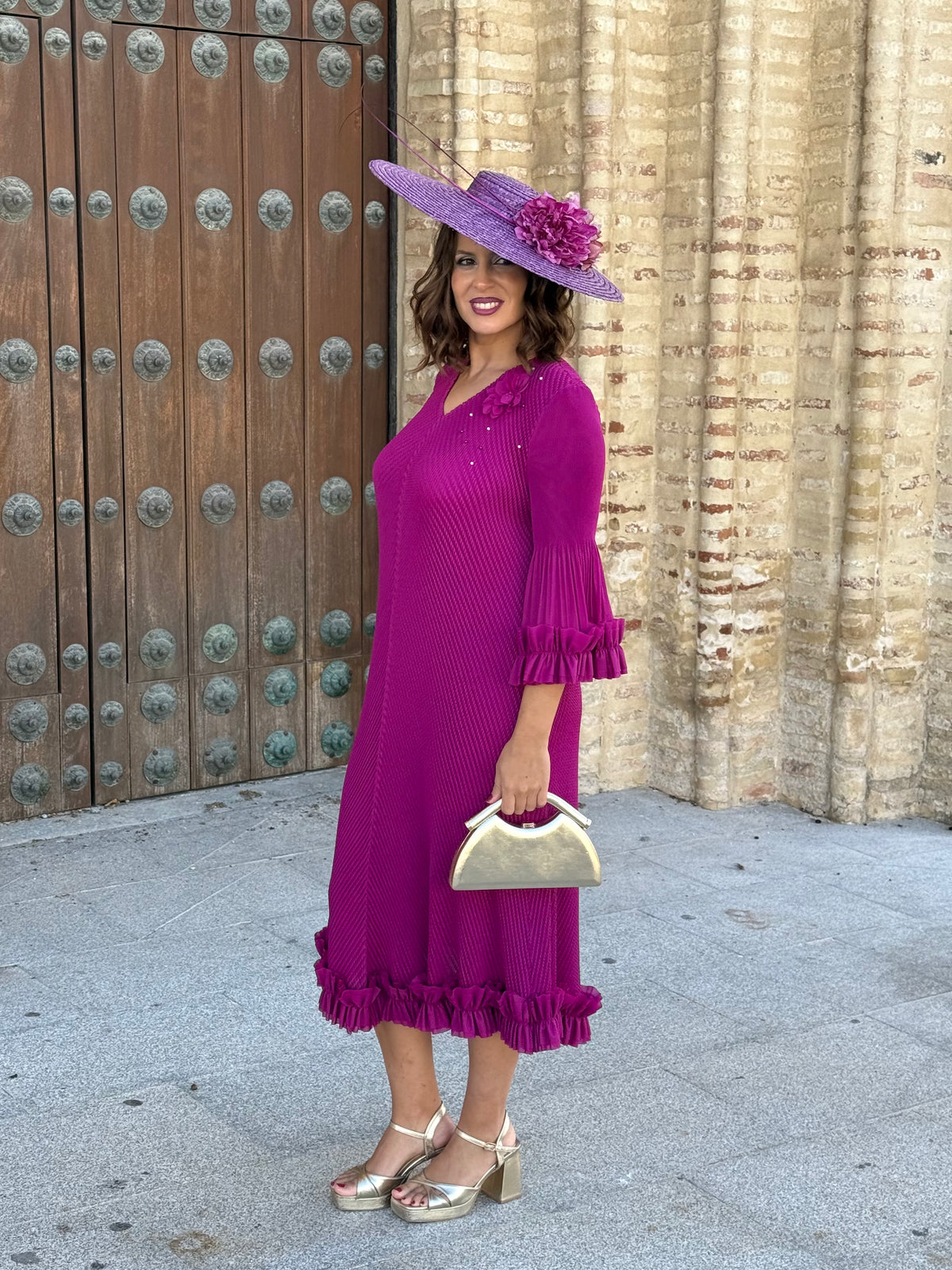 Vestido Lourdes Buganvilla