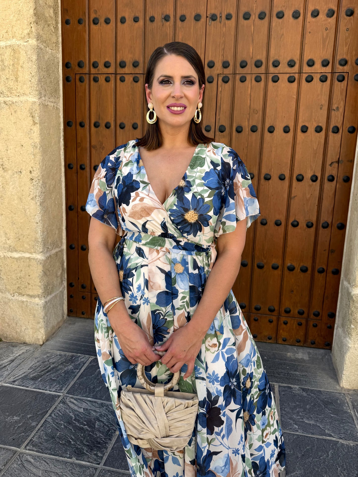 Vestido Sabina M/C Azul