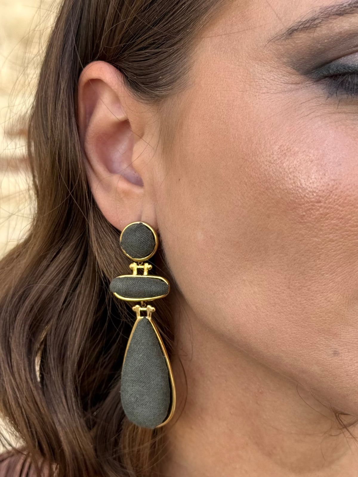 Pendientes Dalila Verde kaki