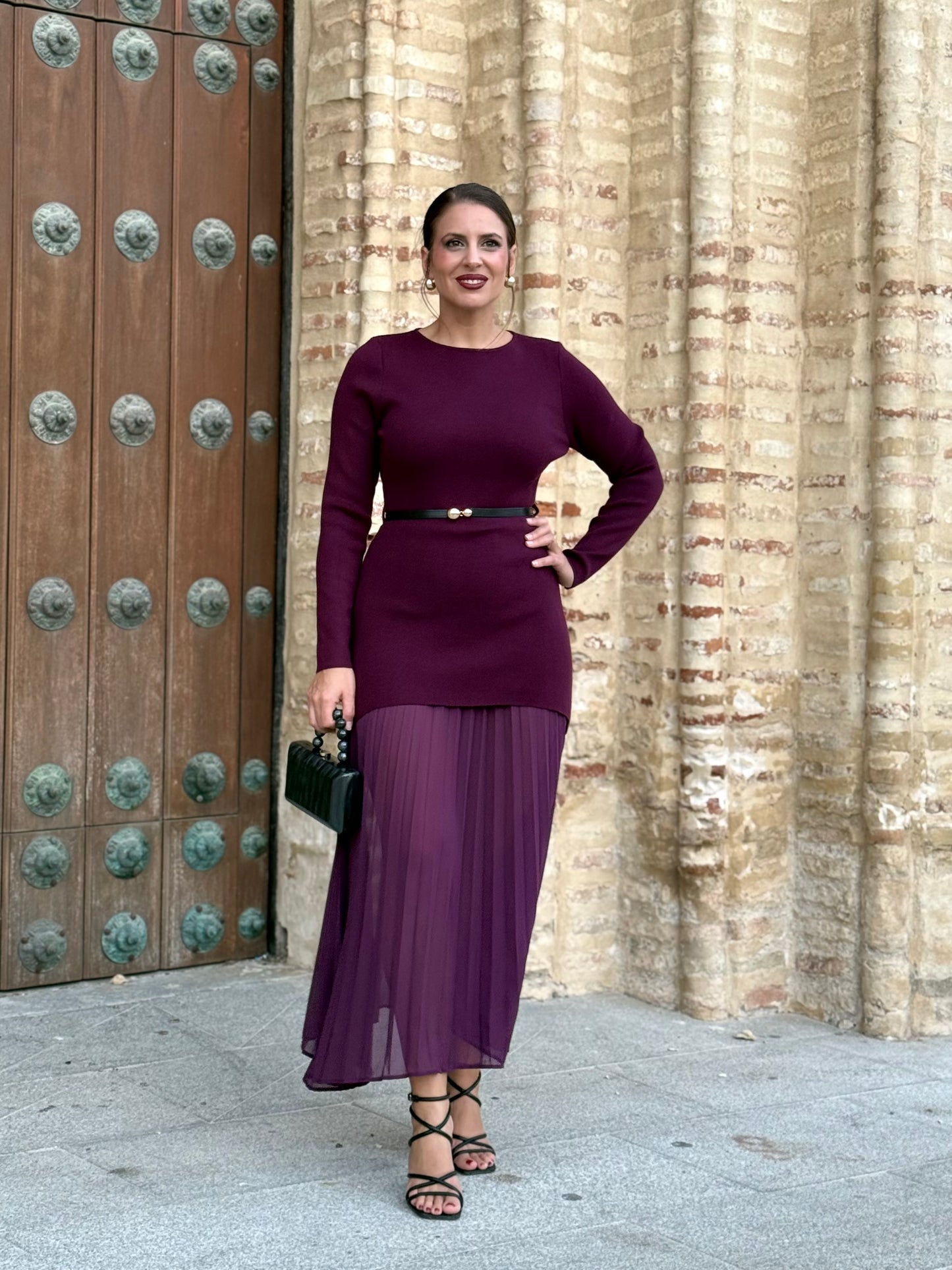 Vestido Celina Burdeos