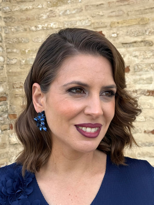 Pendientes Lorena Azul Marino