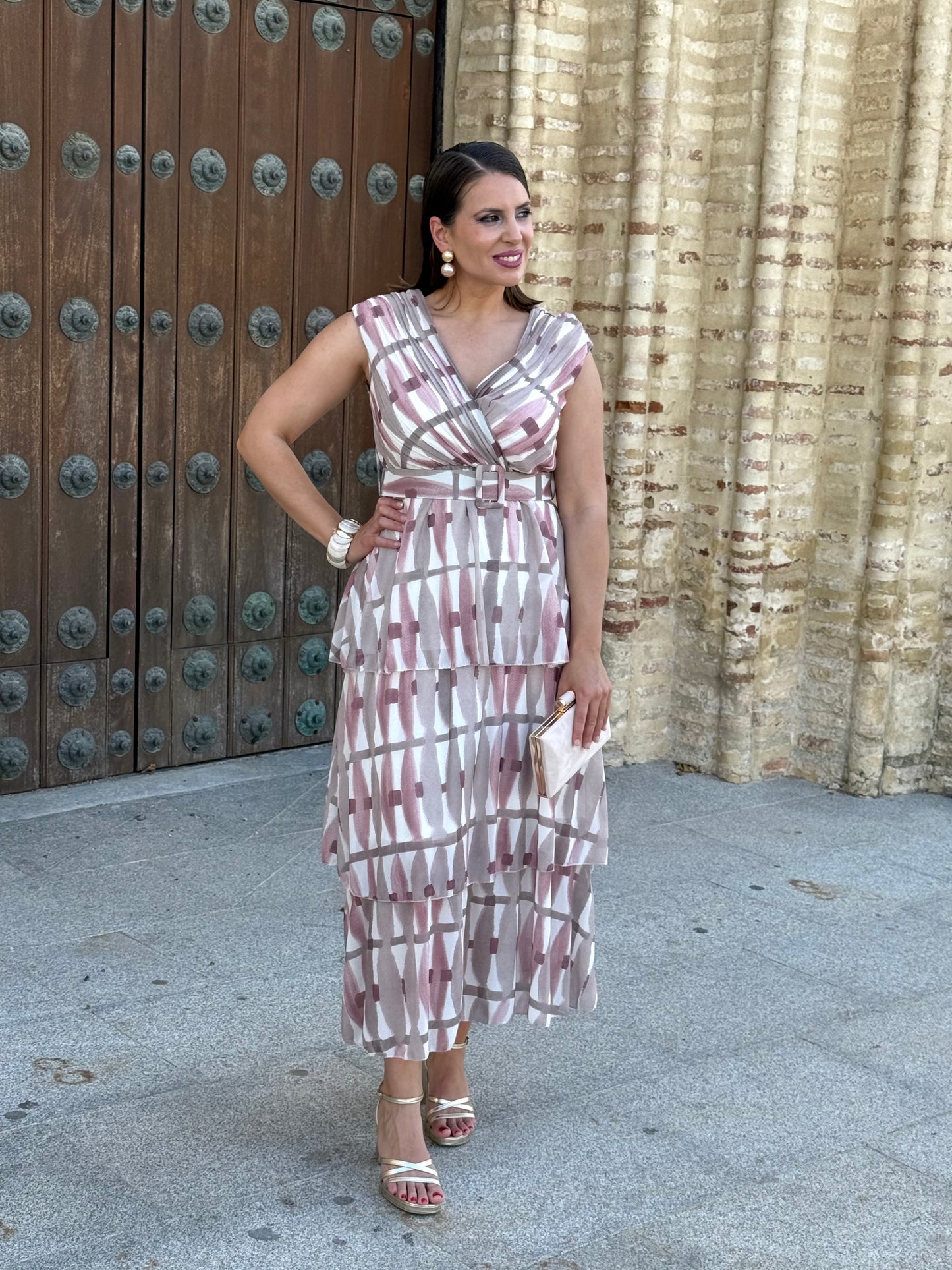 Vestido Almara Rosa empolvado