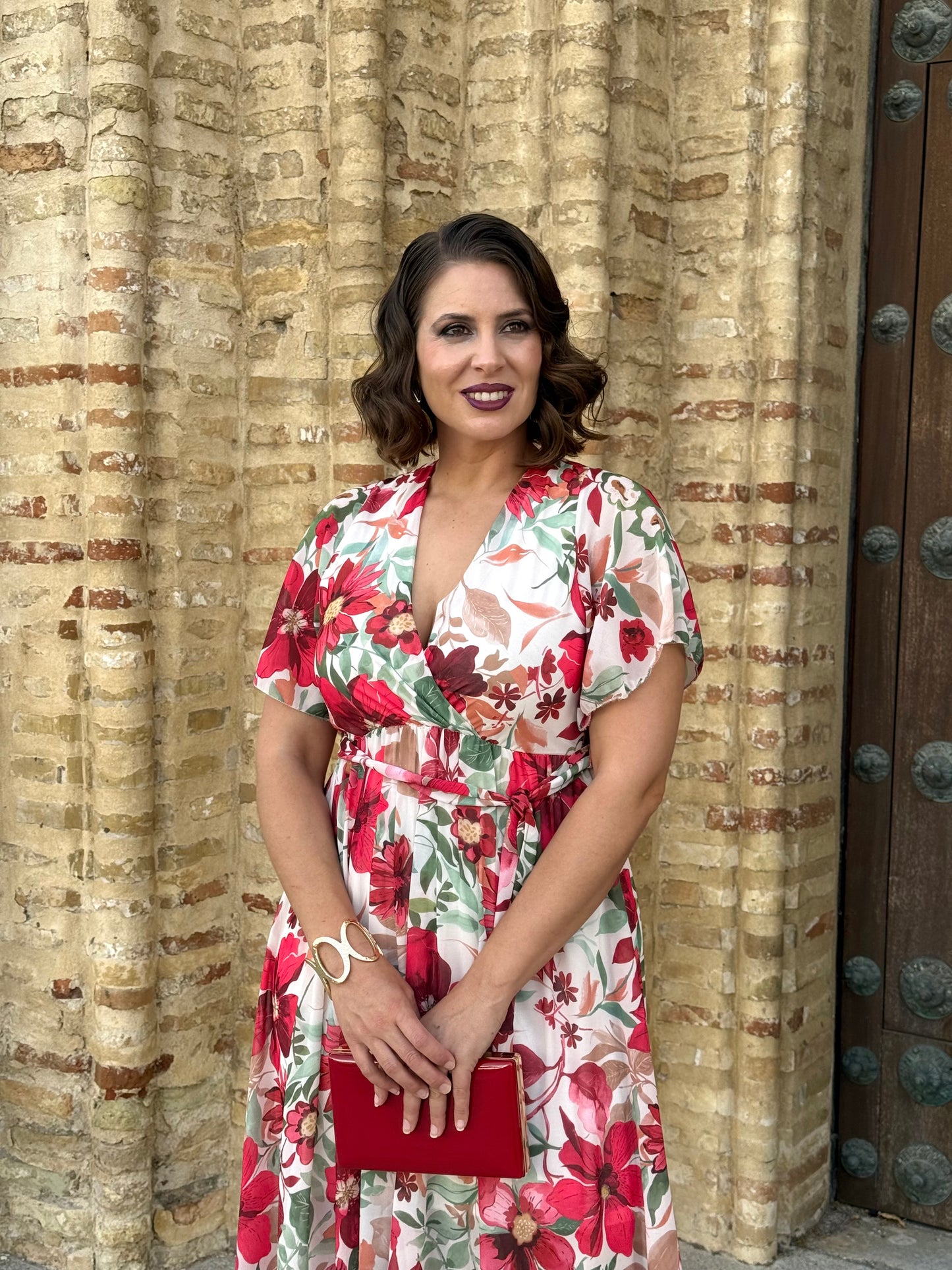 Vestido Sabina M/C Rojo