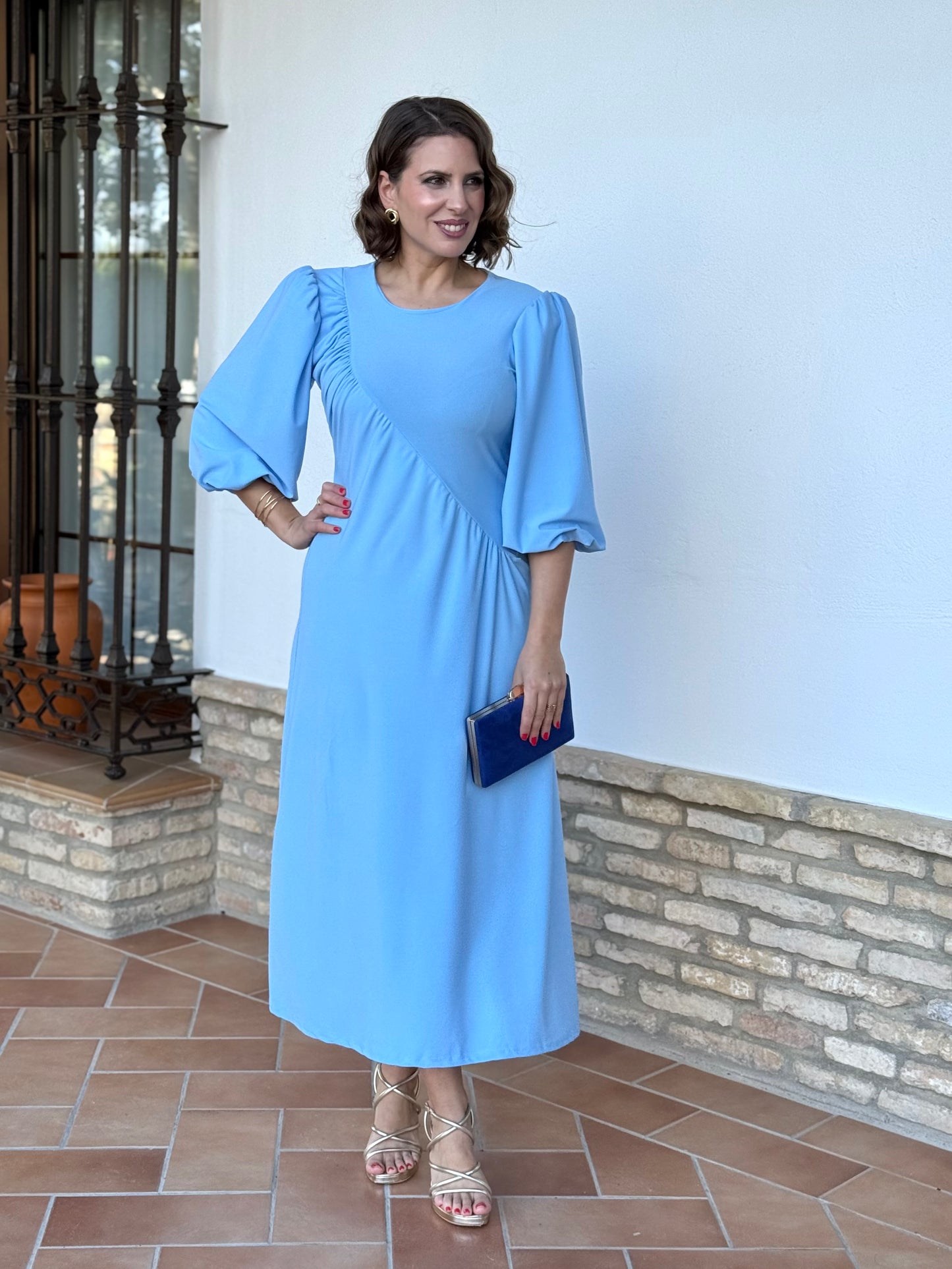 Vestido Nazaret Celeste