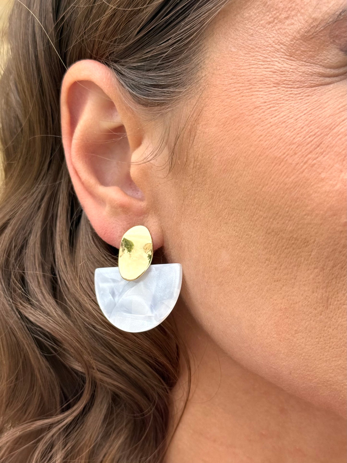 Pendientes Iceberg Nácar