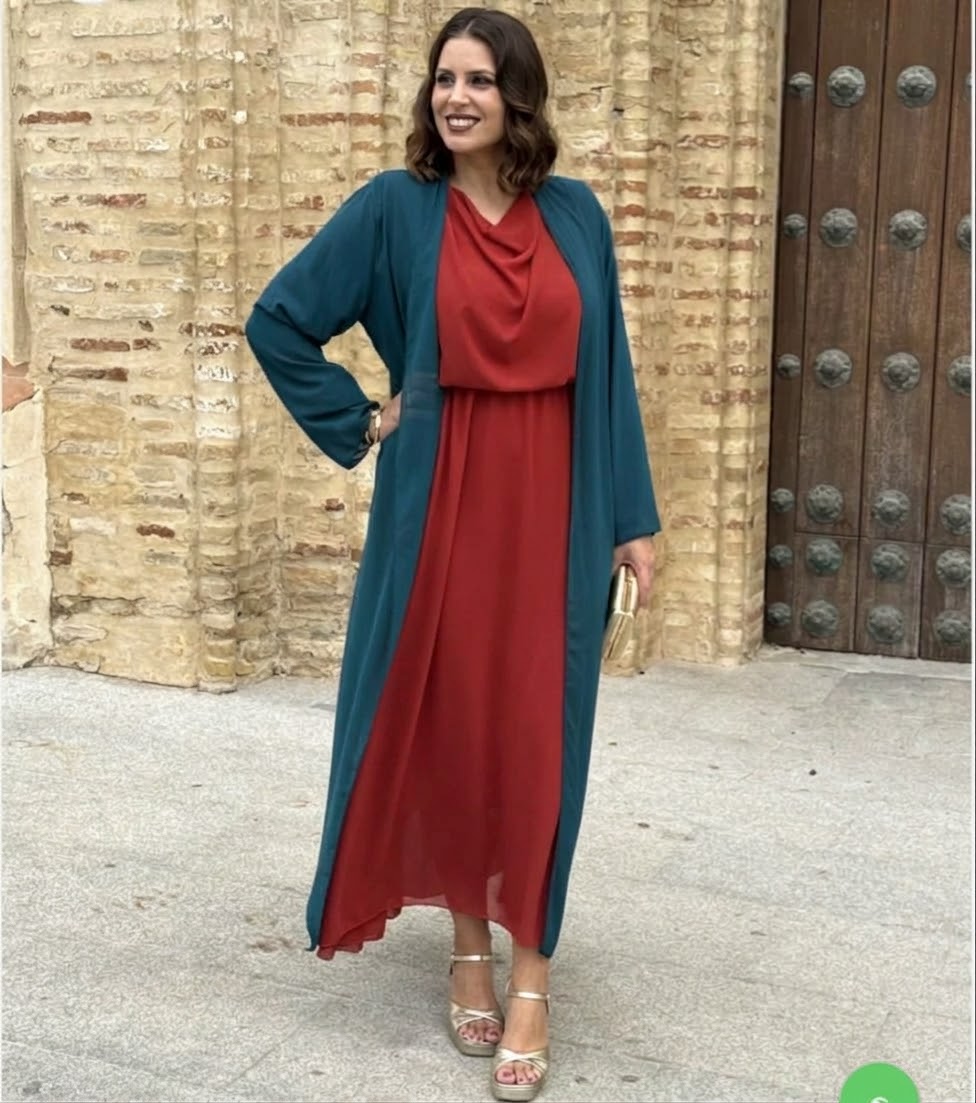 Kimono de gasa Petróleo