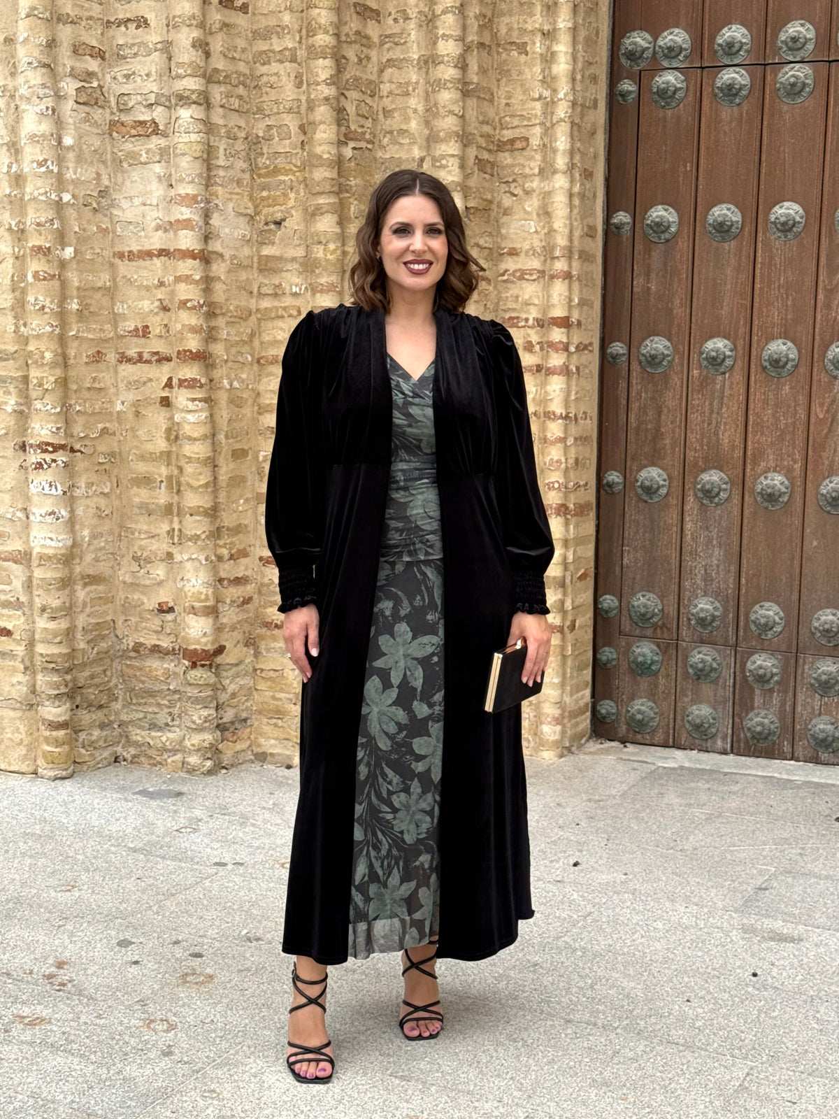 Kimono Karina Terciopelo Negro