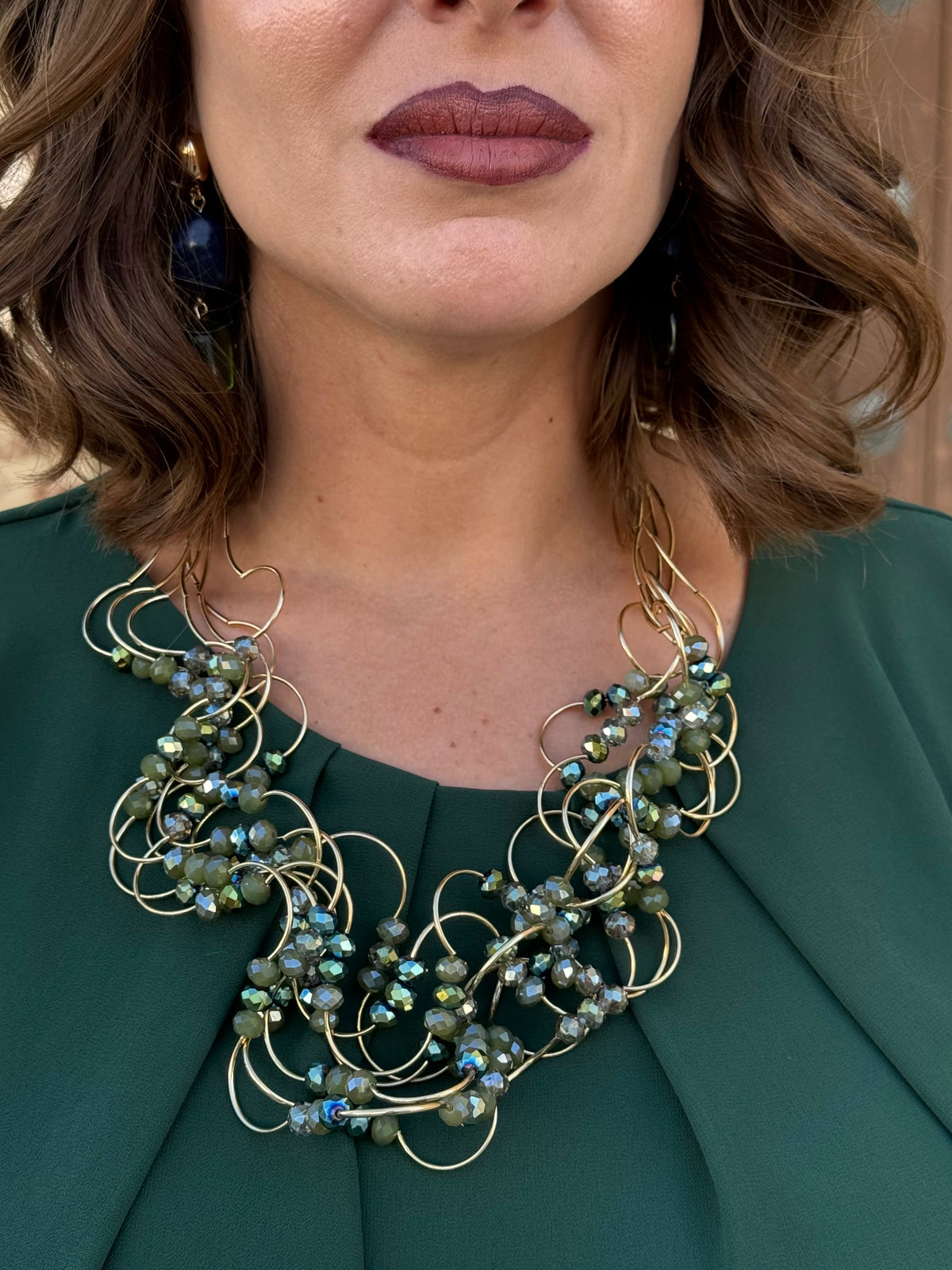 Collar Ariadna Verde Botella