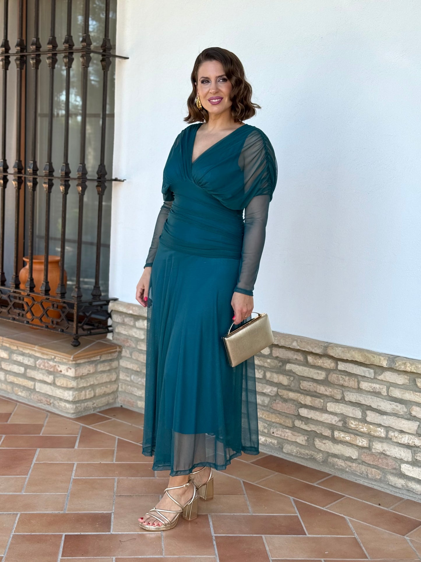 Vestido Graciela Turquesa