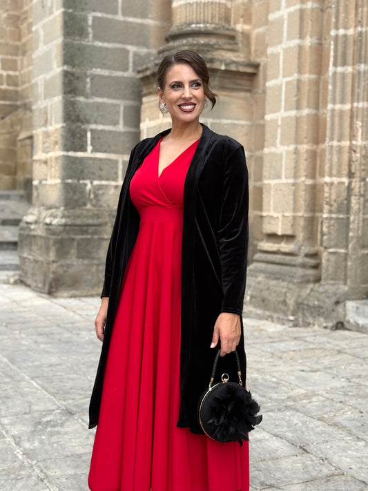 Kimono de Terciopelo Negro