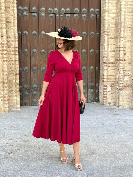 Vestido Yanet Rojo Sangre