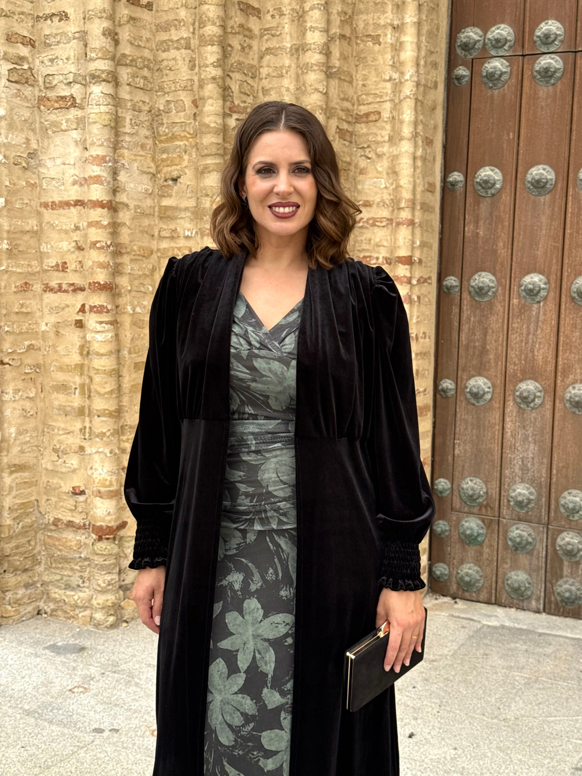 Kimono Karina Terciopelo Negro