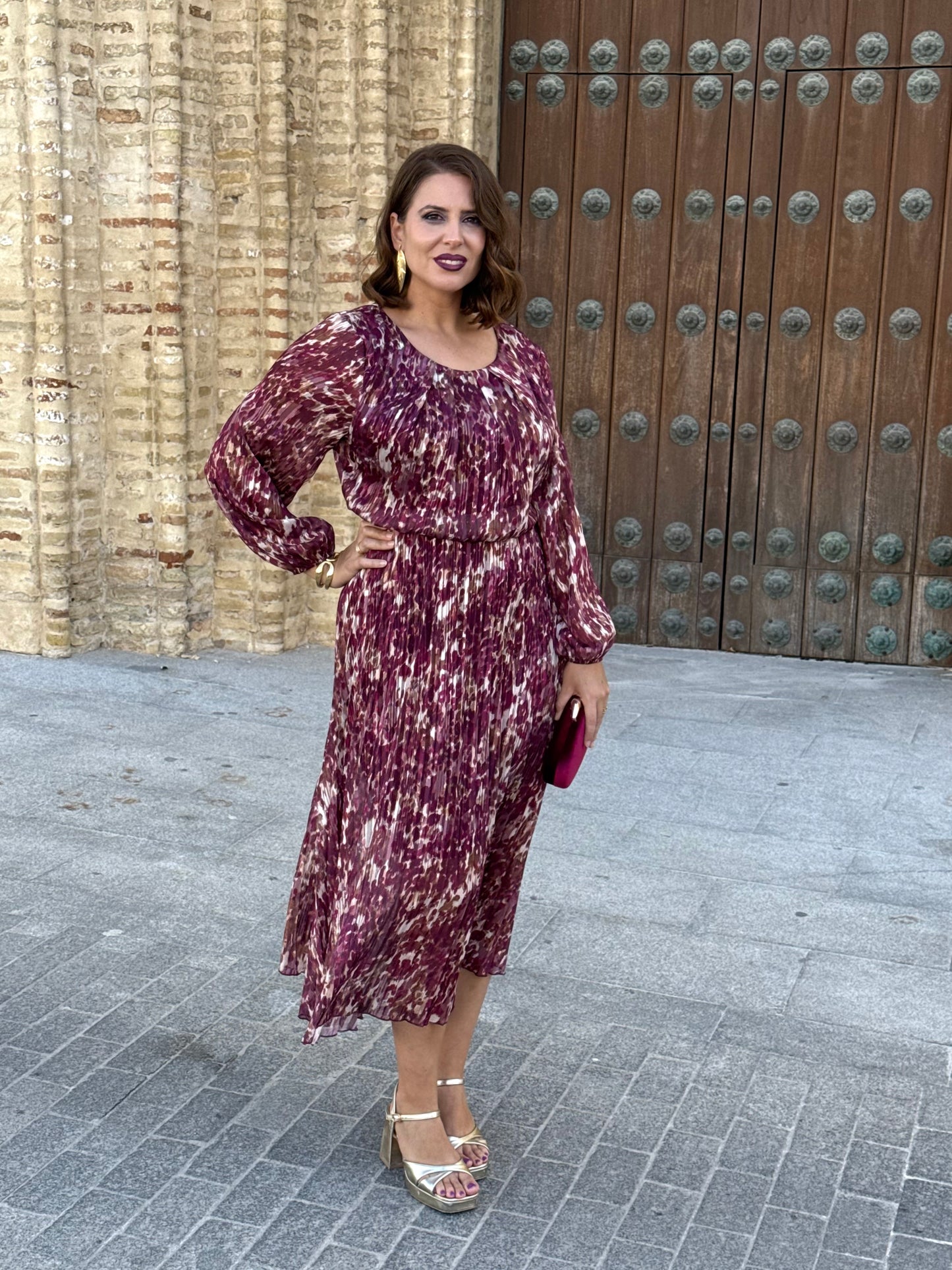Vestido Bruma Estampado Buganvilla