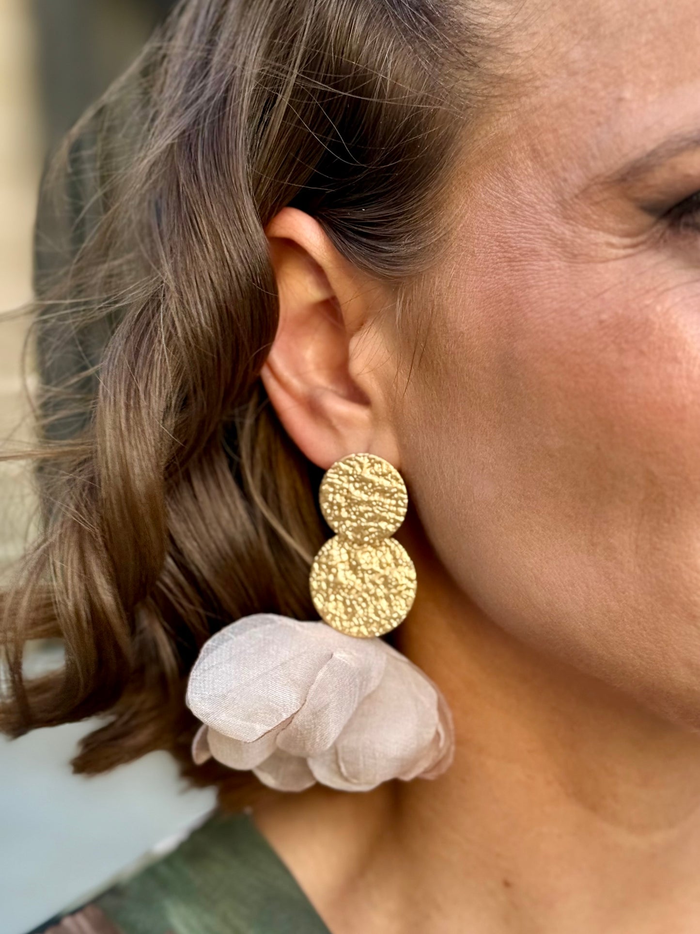 Pendientes Cris Beige