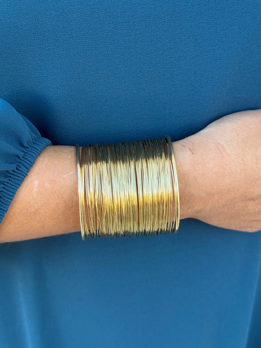 Pulsera Anillas Dorada
