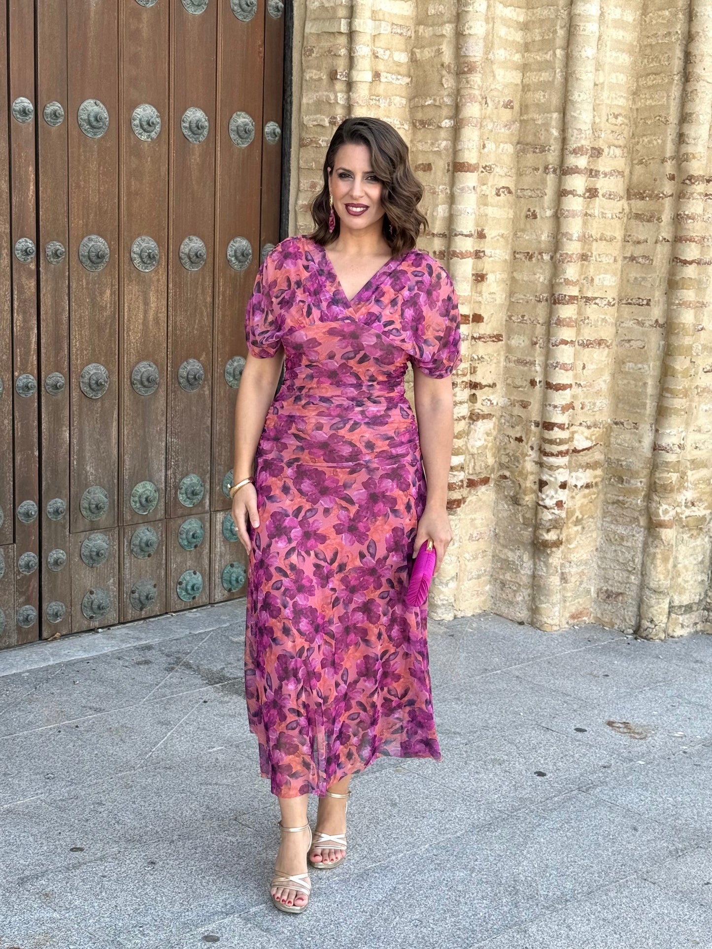 Vestido Graciela Estampado Buganvilla