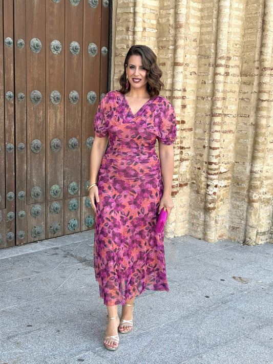 Vestido Graciela Estampado Buganvilla