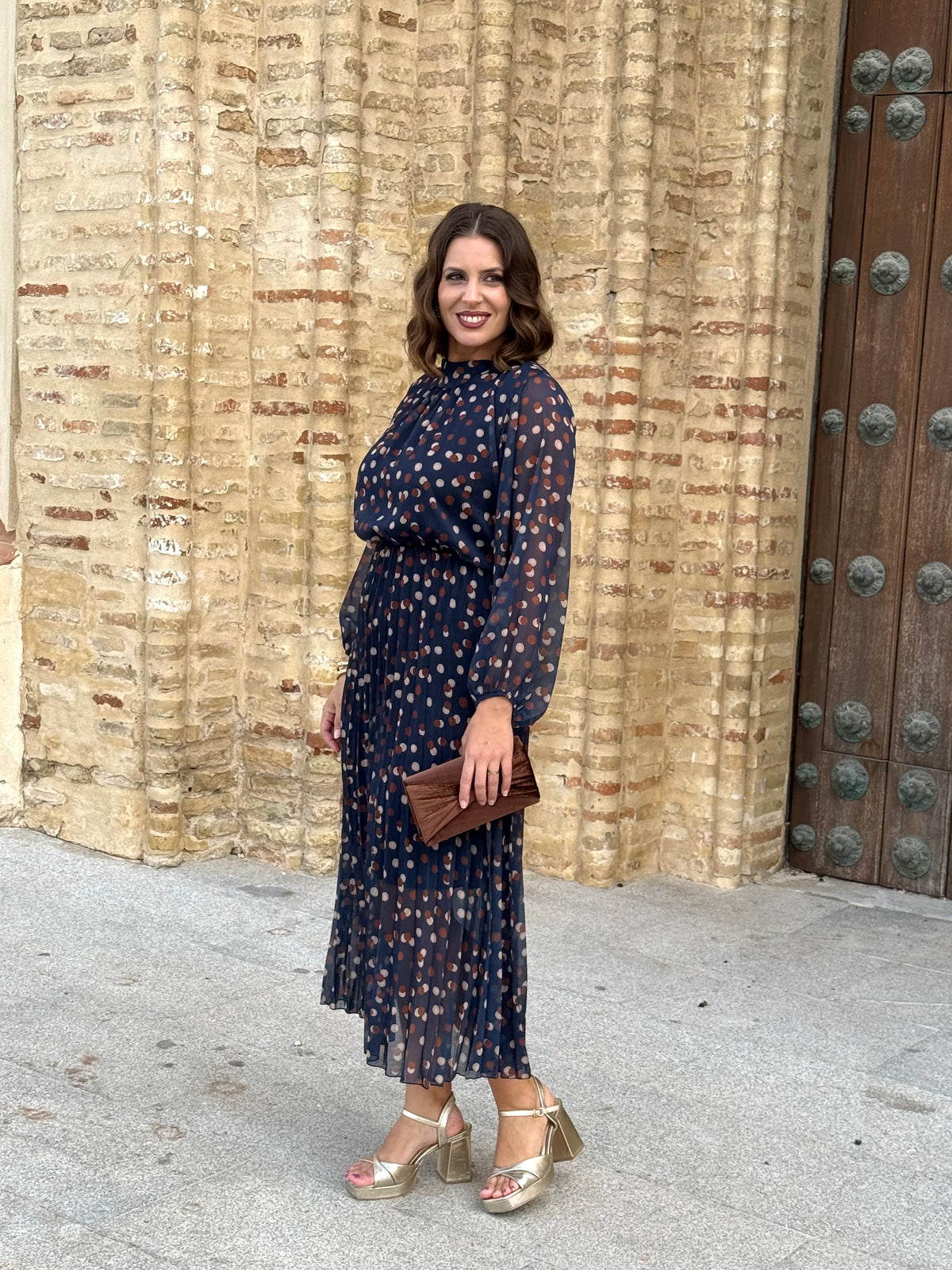 Vestido Julieta Lunares Azul