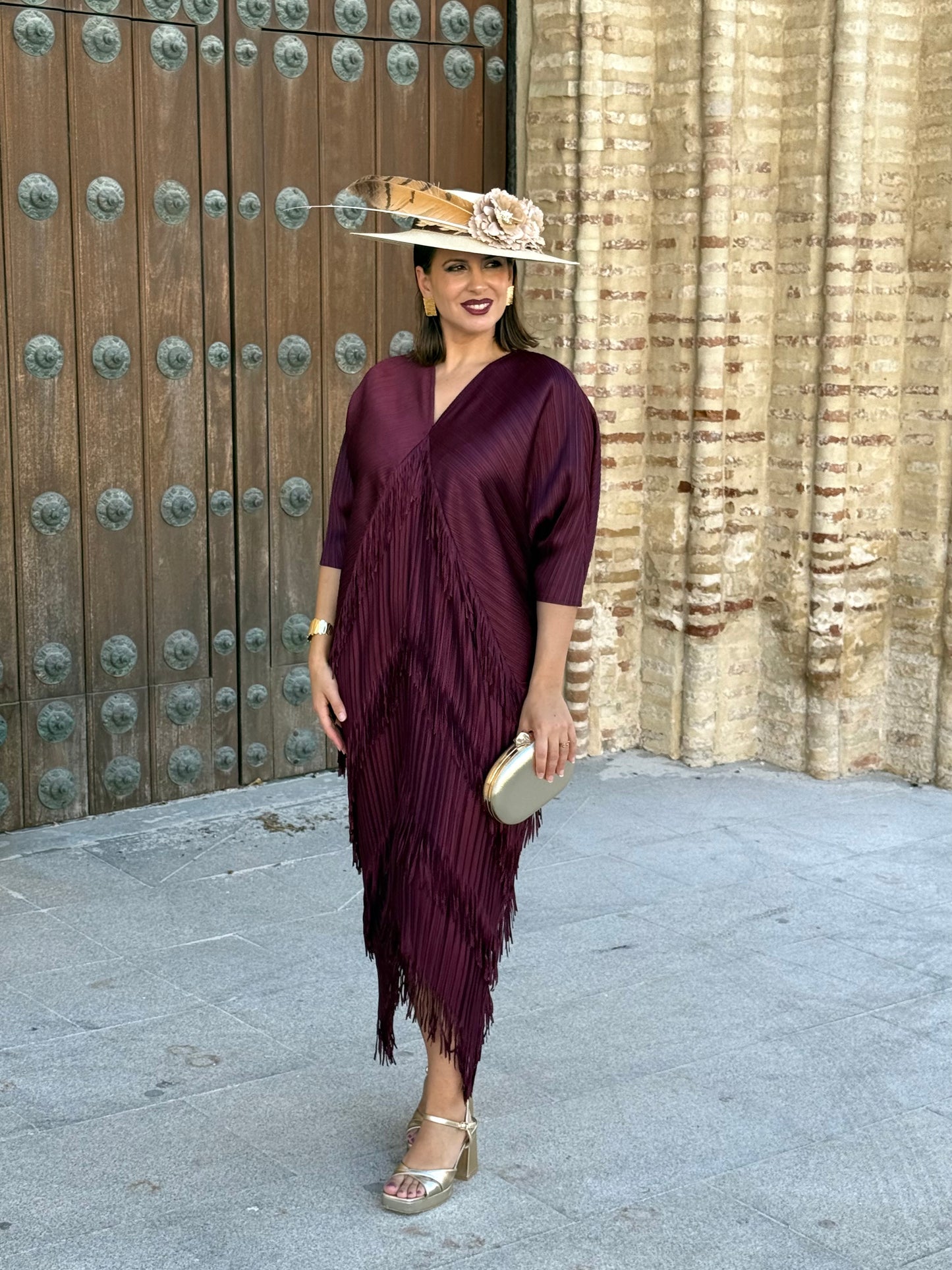 Vestido Adela Vino