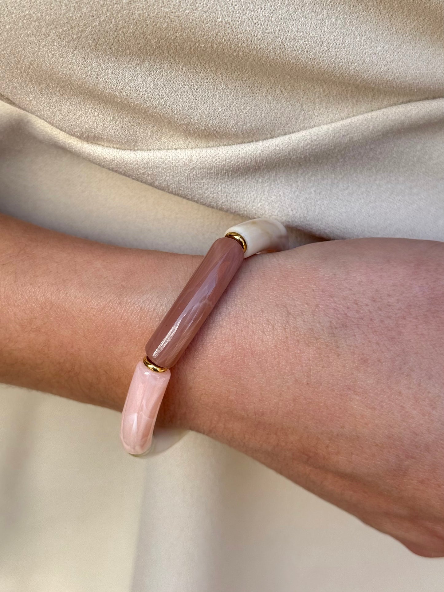 Pulsera Linda Rosa Pastel