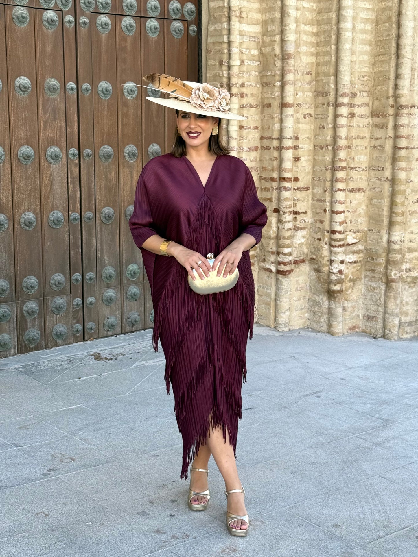 Vestido Adela Vino