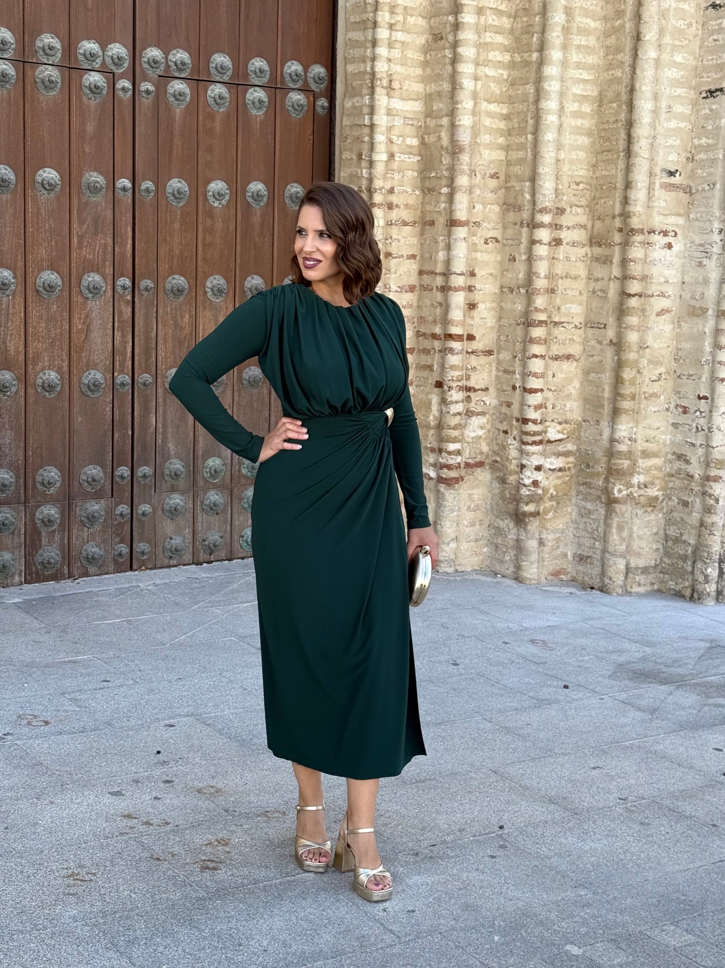 Vestido Murano Verde Botella