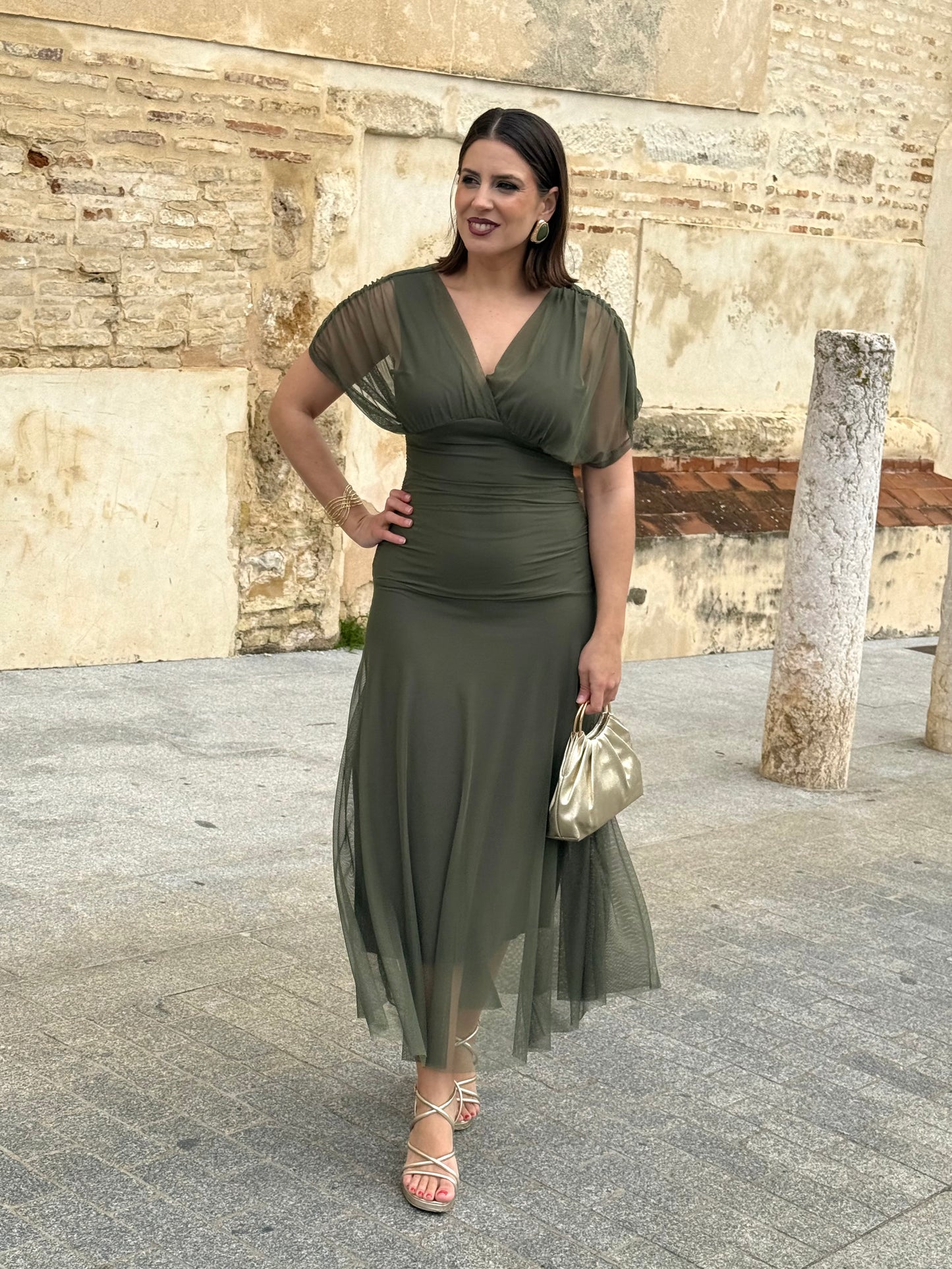 Vestido Teresa Verde Kaki