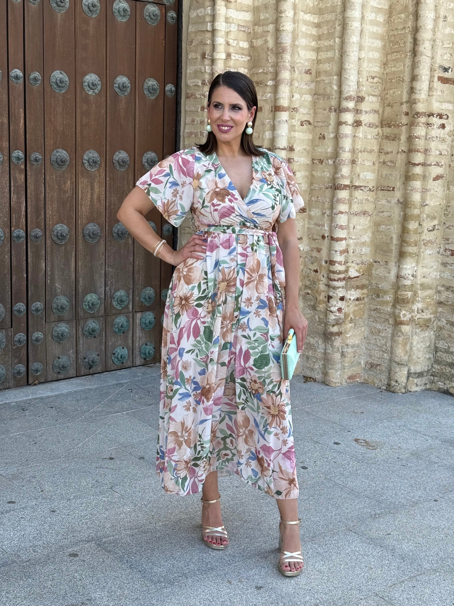 Vestido Sabina M/C Rosa