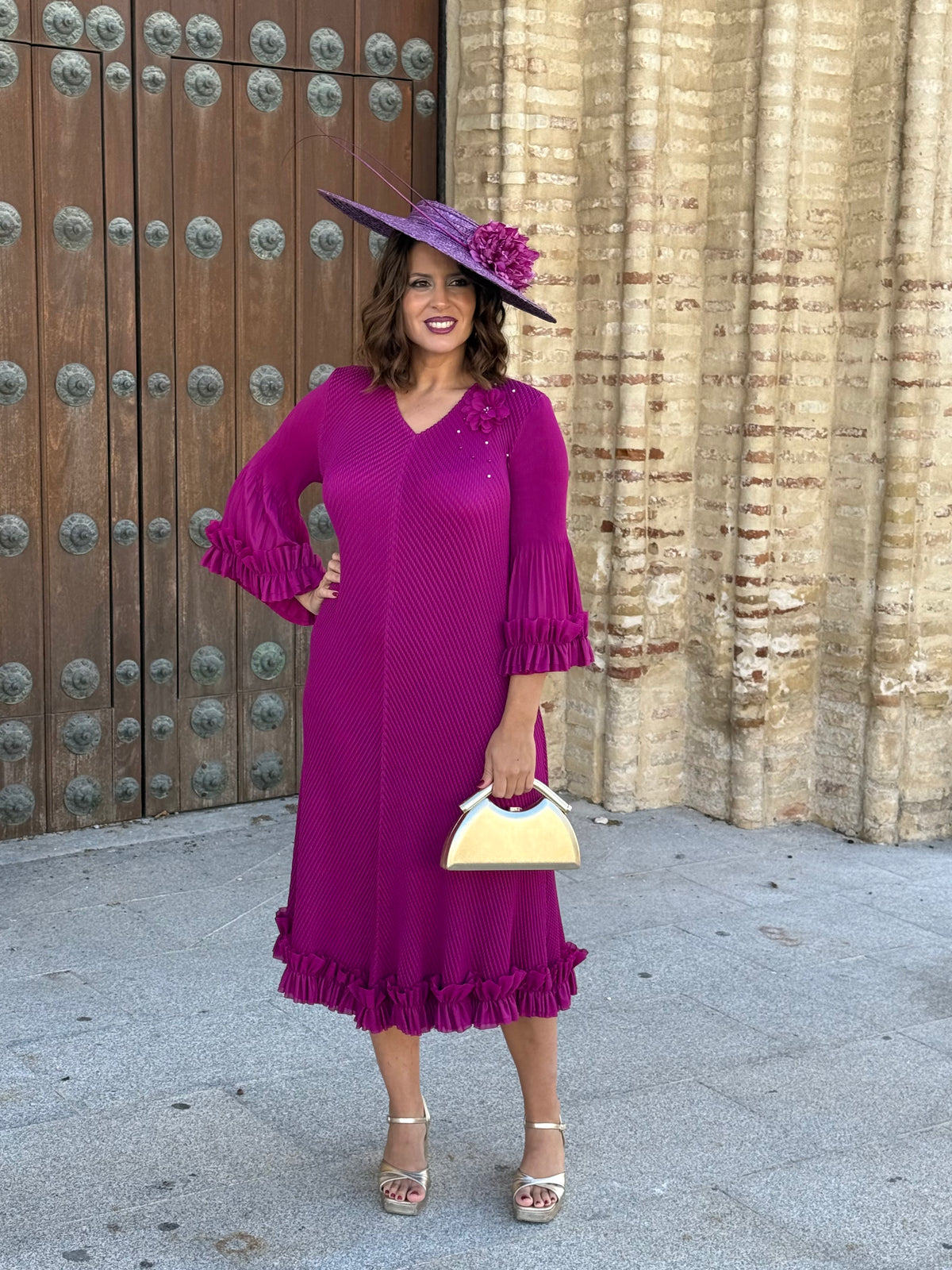 Vestido Lourdes Buganvilla