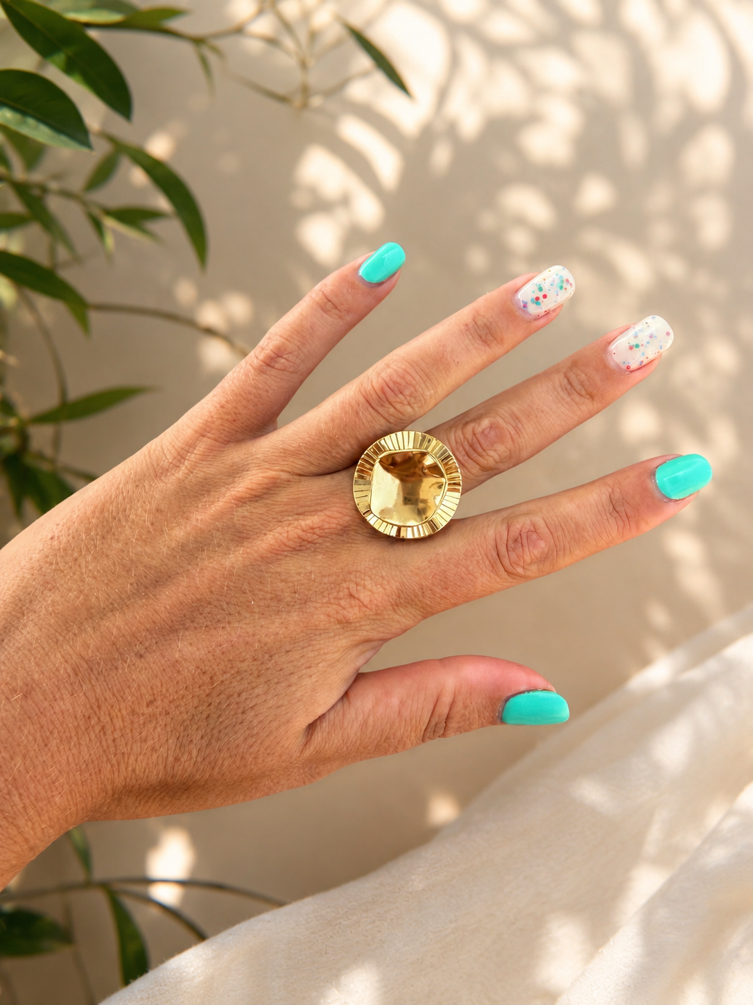 Anillo Dorado Espejo