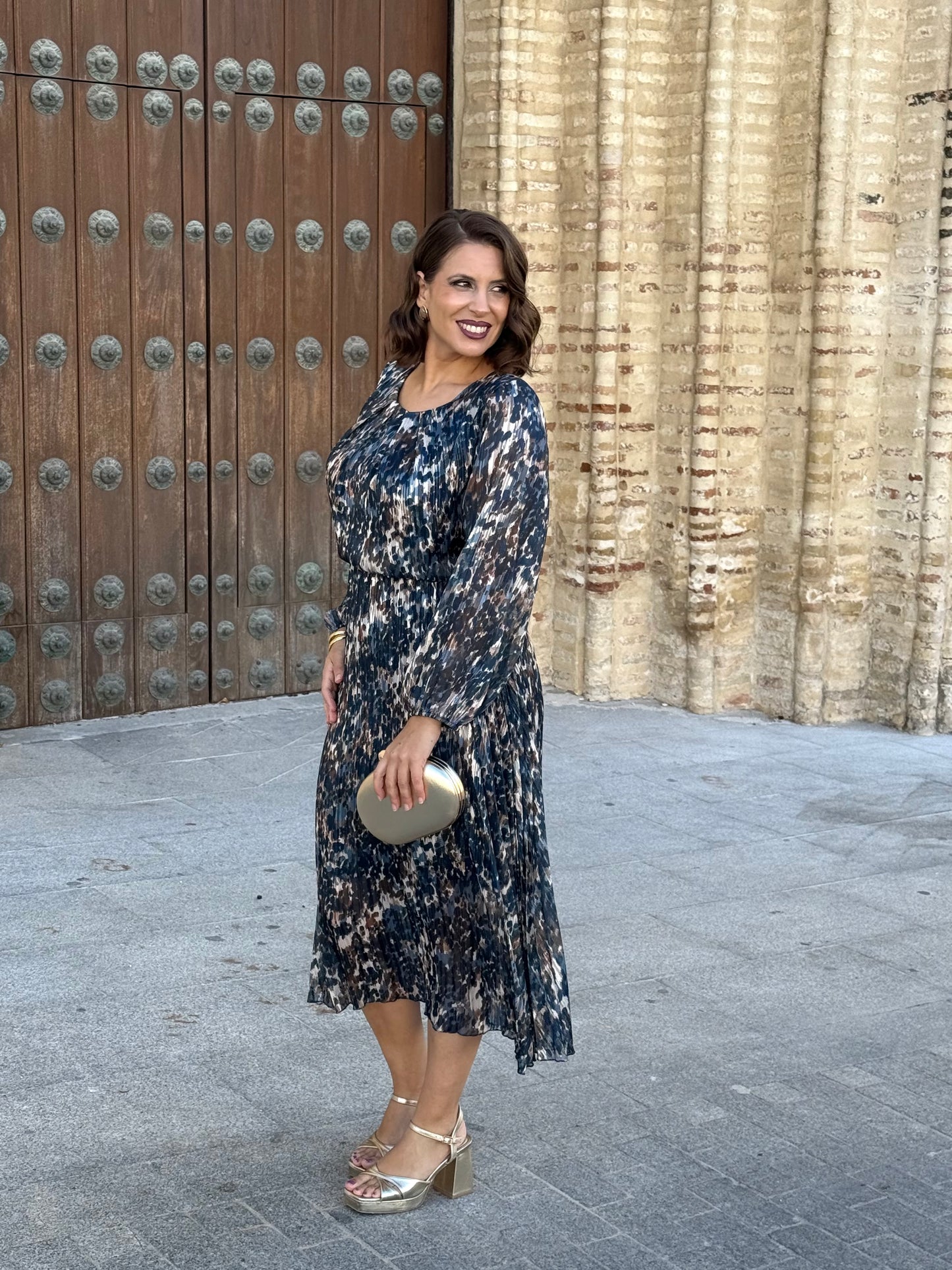 Vestido Bruma Estampado Azul