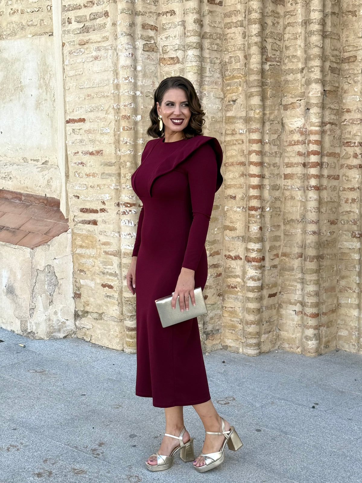 Vestido María Burdeos