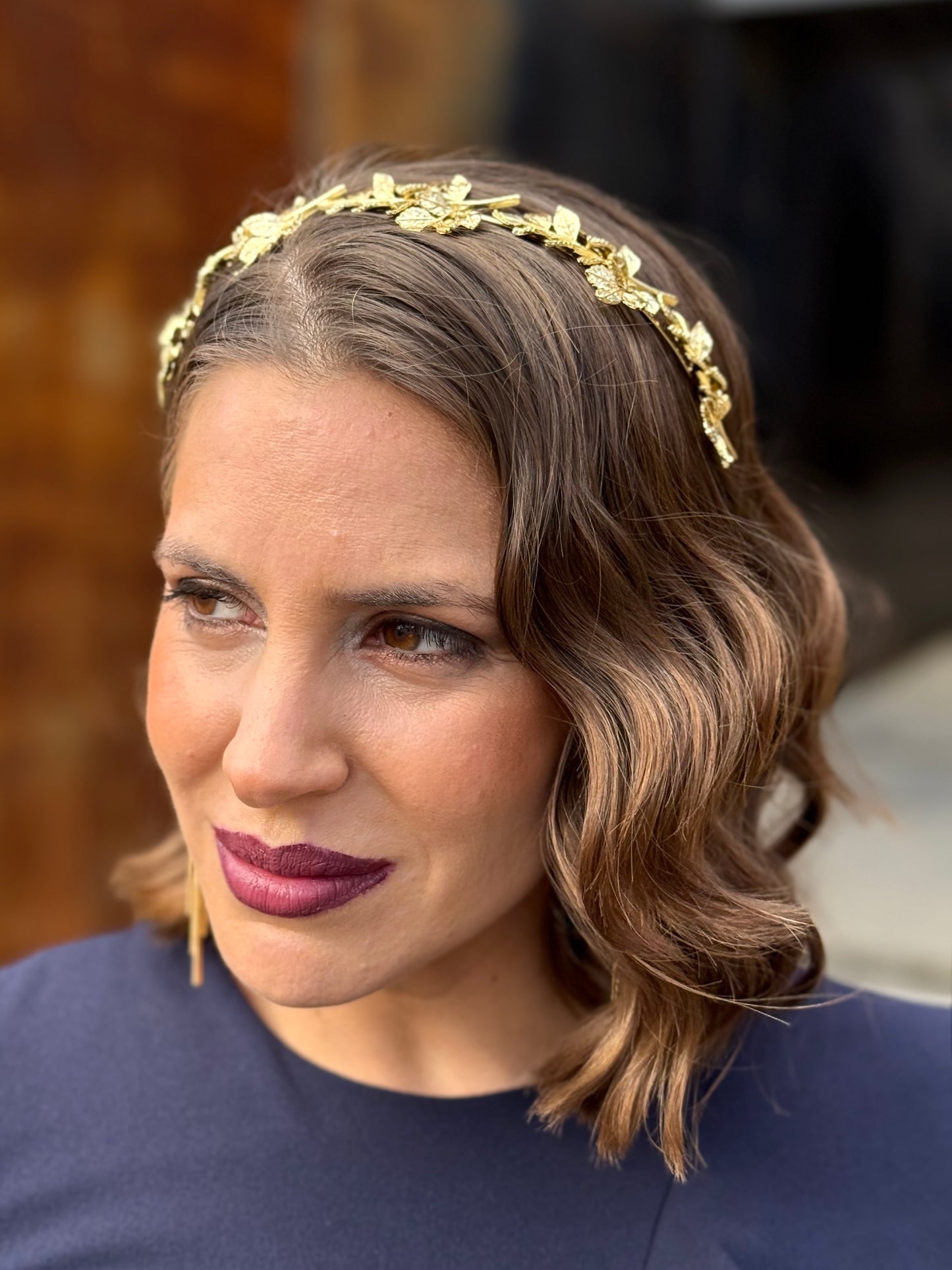 Diadema Metálica Sole Dorada