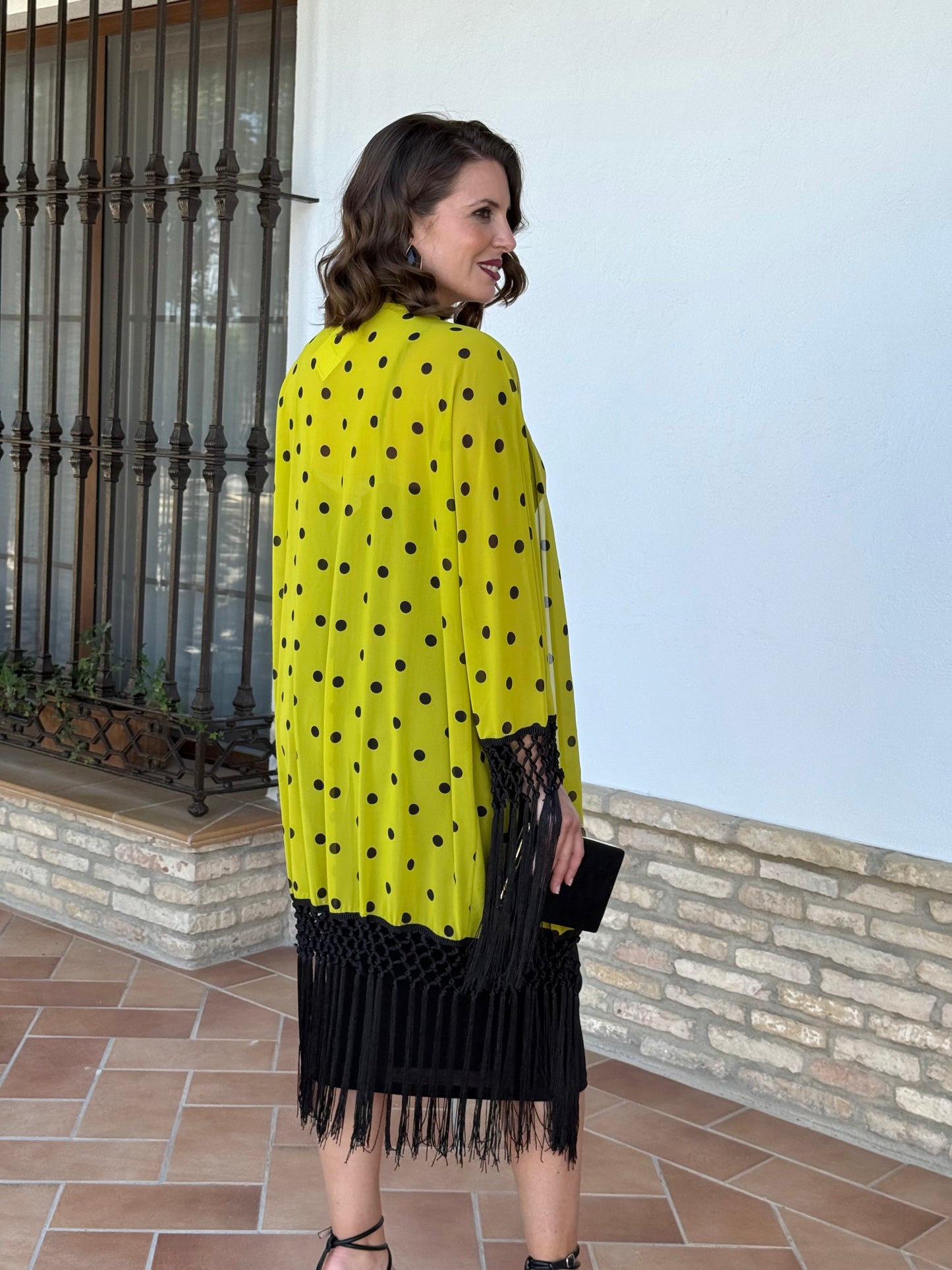 Kimono Lunares Verde Lima