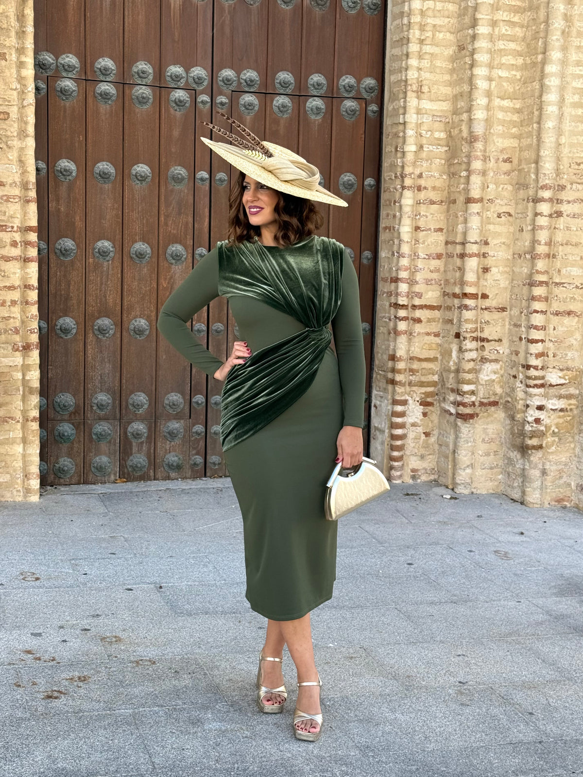 Vestido Velvet Terciopelo Verde