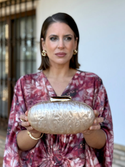 Bolso Ovalado Beige