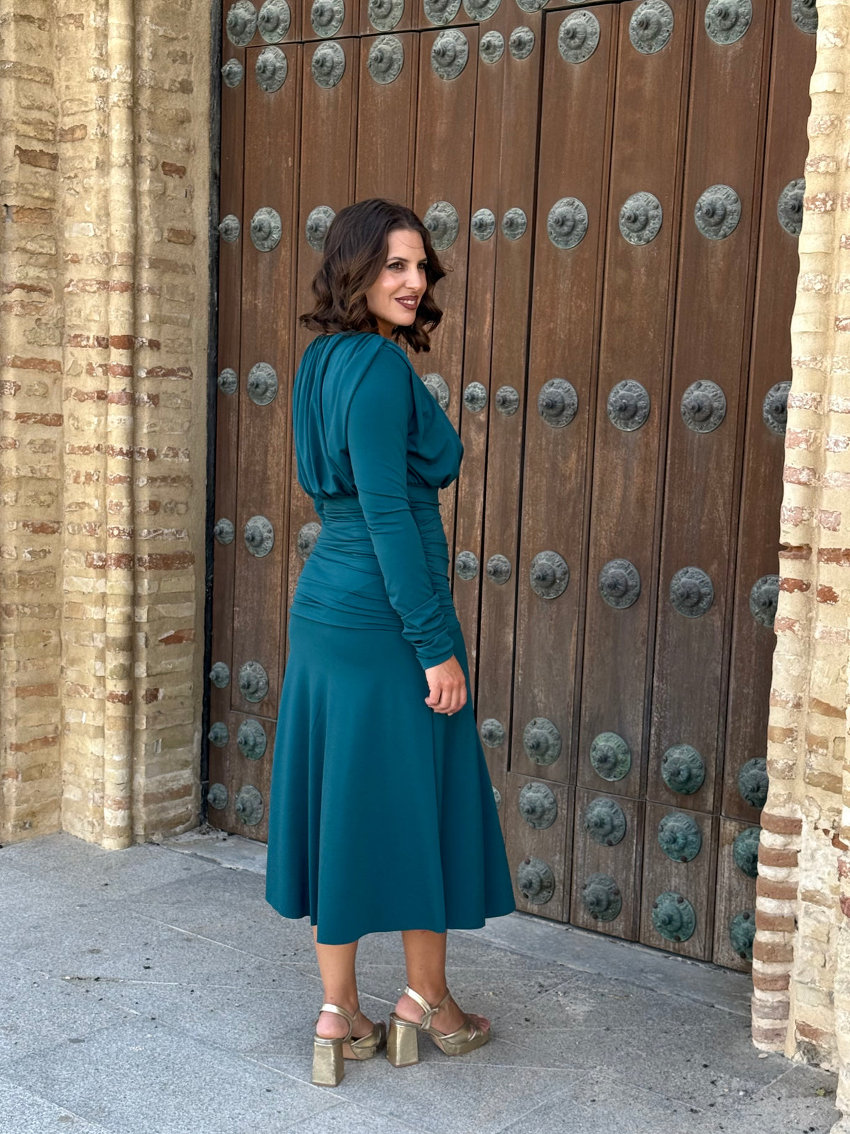 Vestido Burano Petróleo