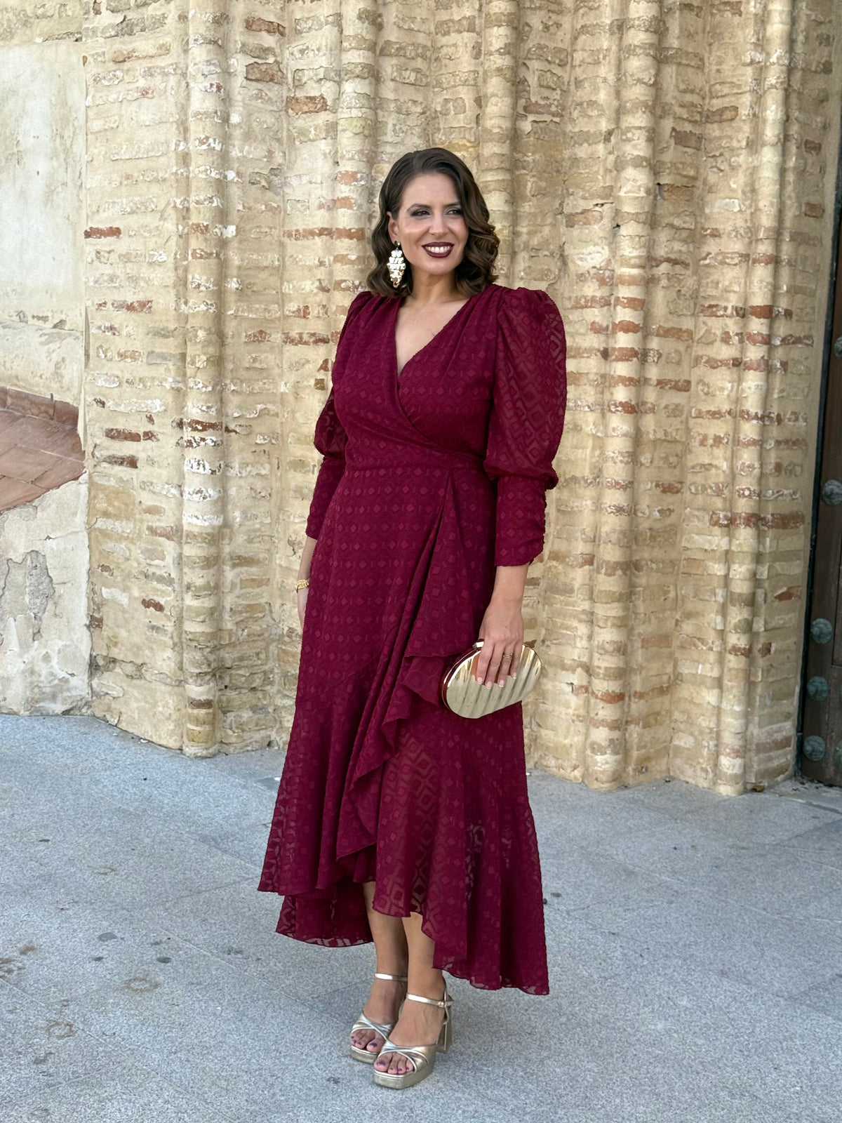Vestido Paola Burdeos