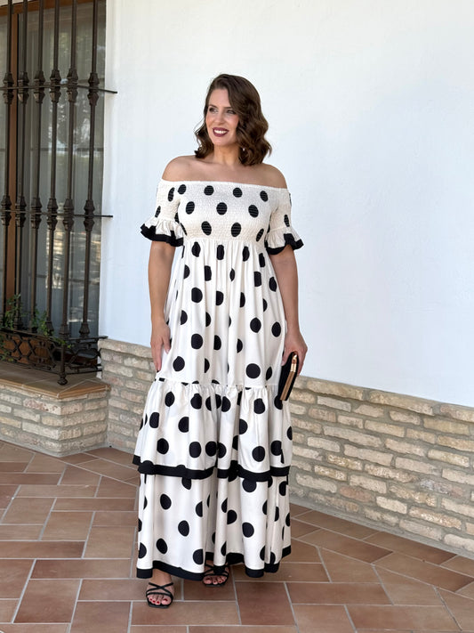 Vestido Jerez Blanco Roto