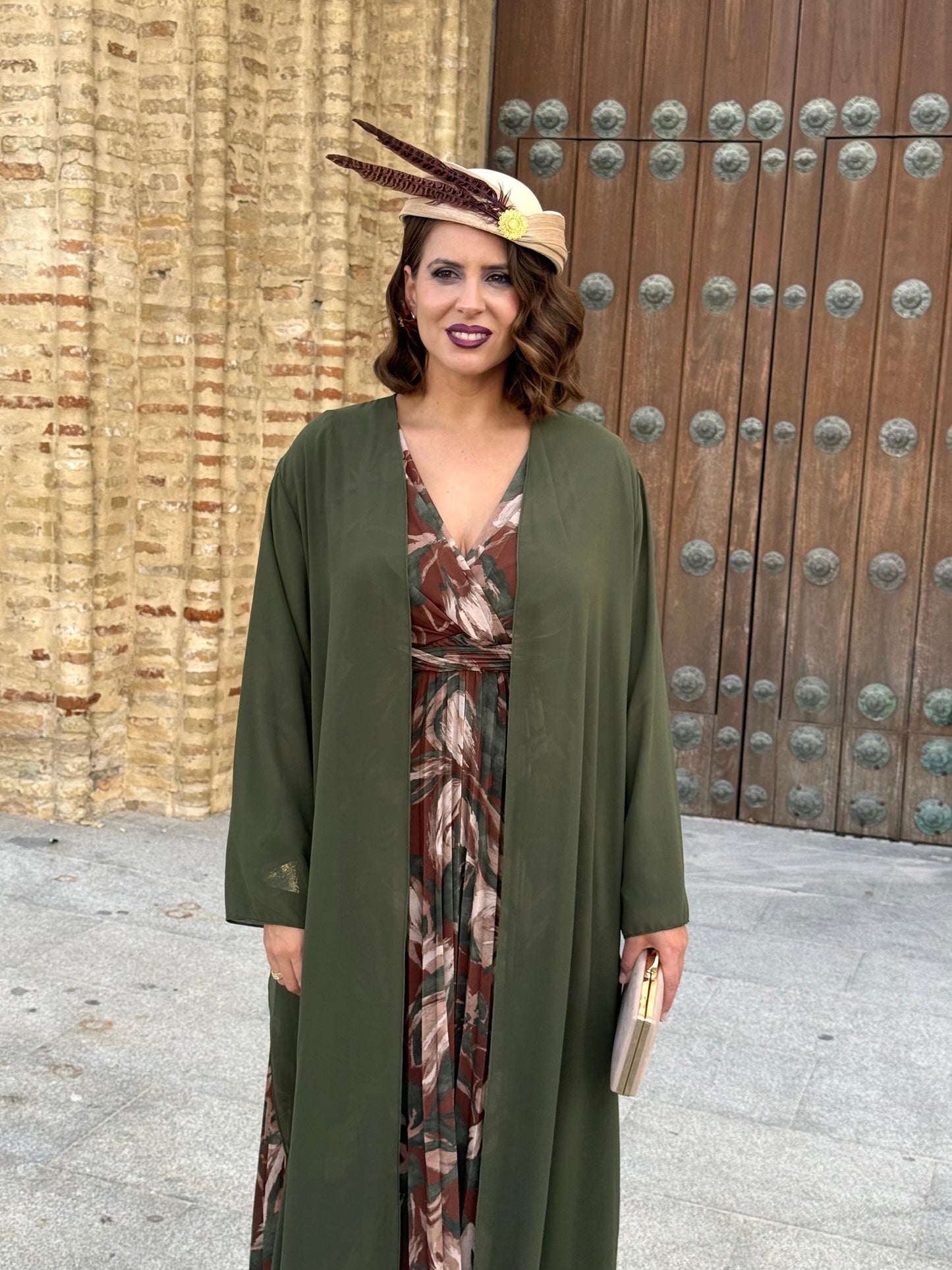 Kimono de Gasa Kaki