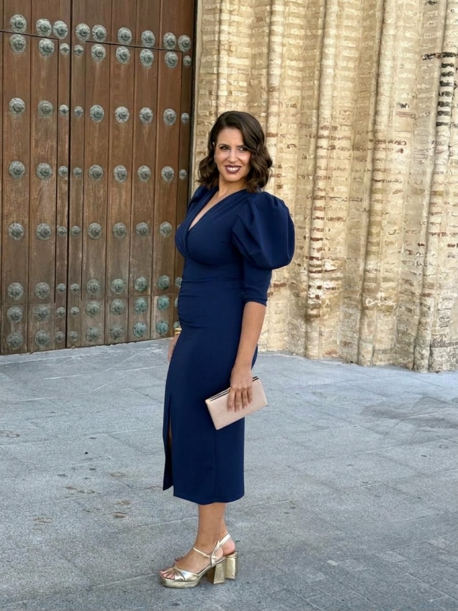 Vestido Sultana Azul Marino