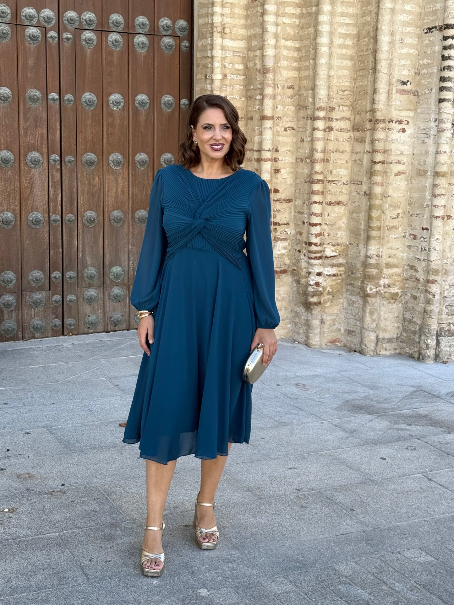 Vestido Renata Petróleo